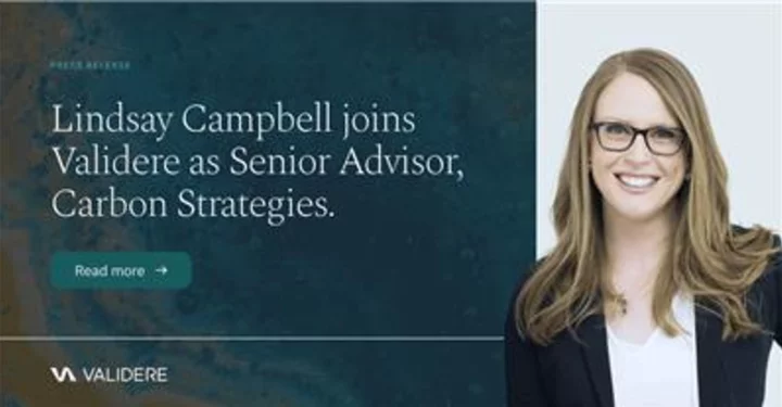 Validere Announces Hire of Lindsay Campbell as Senior Advisor, Carbon Strategies