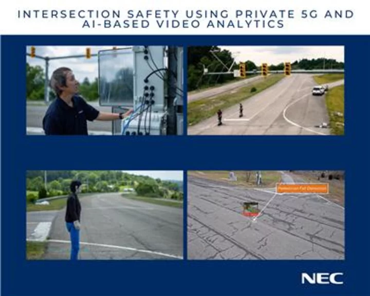 NEC and the Virginia Tech Transportation Institute Demonstrate Intersection Safety Using Private 5G and AI-based Video Analytics