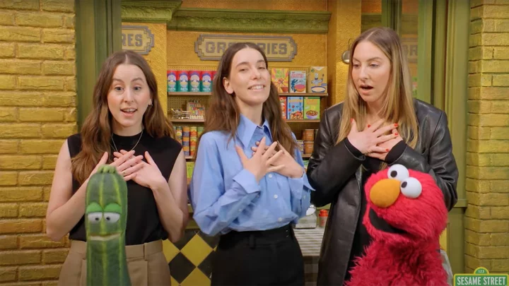 Haim singing the ABC song with the 'Sesame Street' cast is mandatory viewing