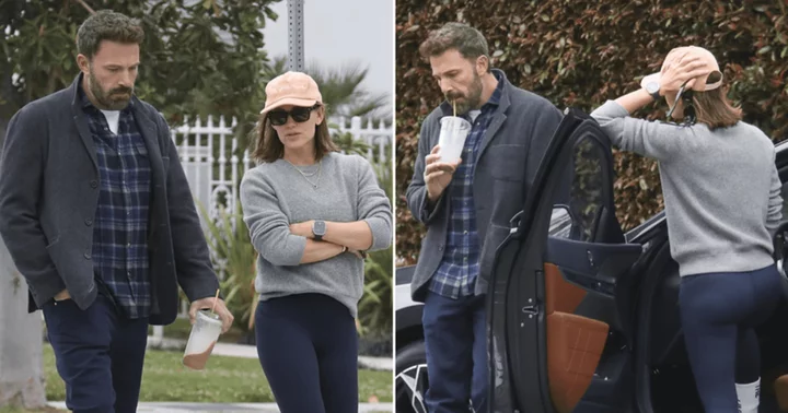 Ben Affleck and ex-wife Jennifer Garner have serious conversation while dropping kids off at school
