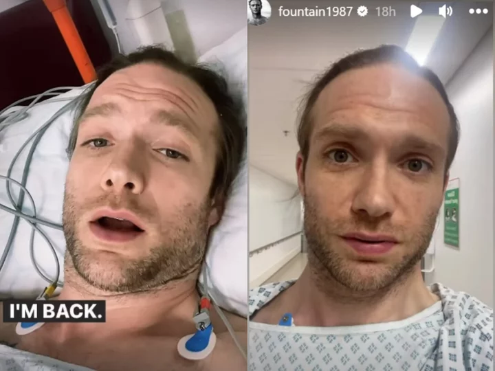 Former Coronation Street star Chris Fountain shares hospital updates after heart surgery for ‘mini-stroke’