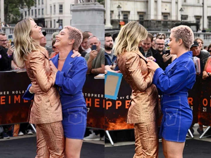 Fans applaud Florence Pugh’s response to Emily Blunt’s red carpet wardrobe malfunction