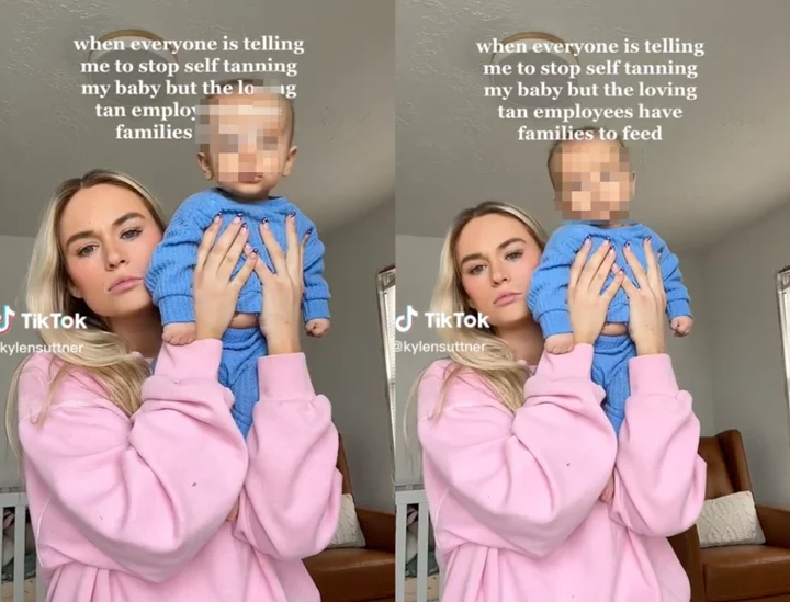 Mother clarifies video about using fake tan on baby was a ‘joke’ after backlash