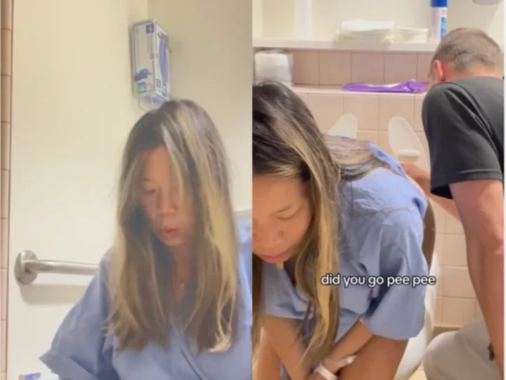 Mother shares video of husband helping her use bathroom after giving birth: ‘The reality of birth’
