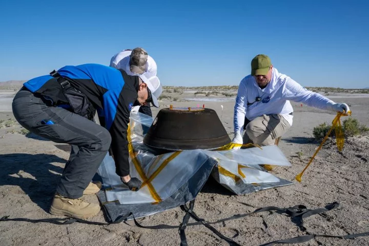NASA's first asteroid sample parachutes into Utah desert