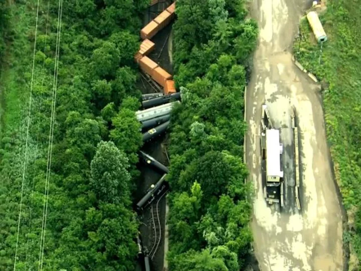 A train derailment outside Philadelphia leads to precautionary evacuations in Montgomery County, Pennsylvania