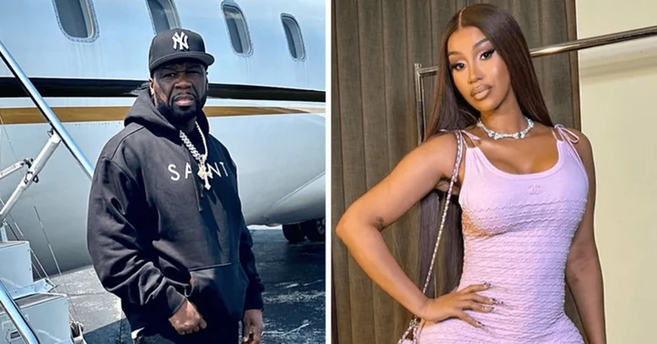 50 Cent smacks concertgoer on head as he hurls microphone into crowd just weeks after Cardi B's onstage incident