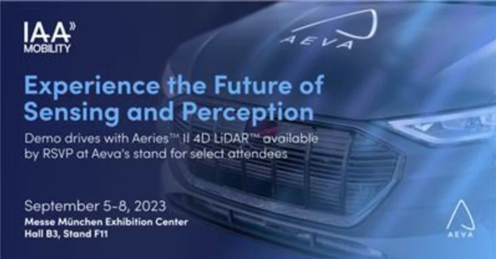 Aeva to Showcase High Performance Automotive 4D LiDAR at IAA Mobility 2023