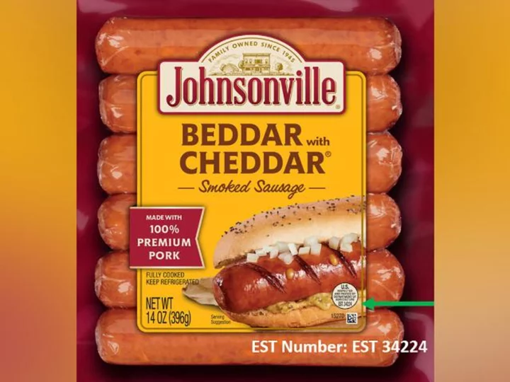 42,000 pounds of Johnsonville Beddar With Cheddar sausages recalled over possible contamination