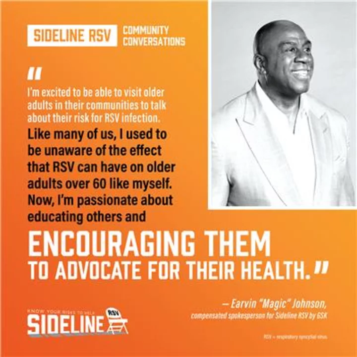 GSK and Earvin “Magic” Johnson to Host Community Awareness Events about Older Adult Risk for RSV at YMCA Locations
