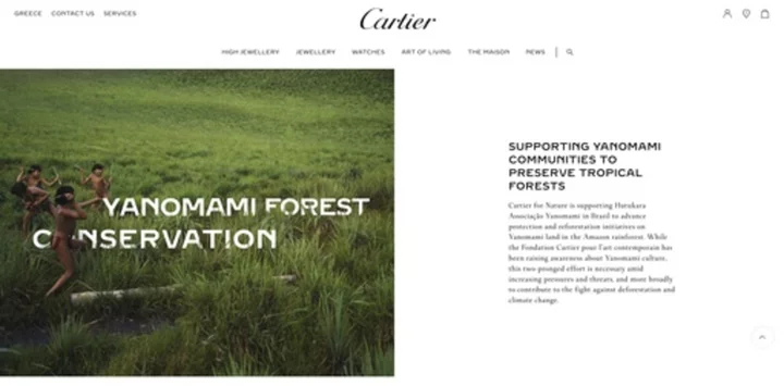 Cartier uses images of Amazon tribe devastated by illegal gold mining. Critics call that hypocrisy