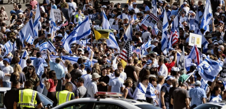 Demonstrators brawl outside LA's Museum of Tolerance after screening of Hamas attack video