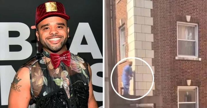 B2K's Raz B breaks window and climbs onto roof to escape Kansas City hospital in bizarre video