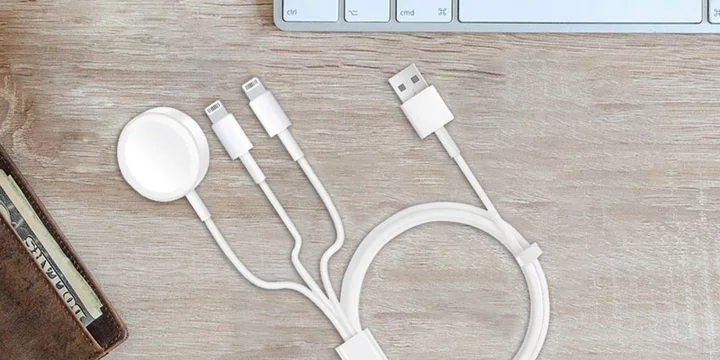 Get two 3-in-1 iPhone, AirPods, and Apple Watch chargers for $25