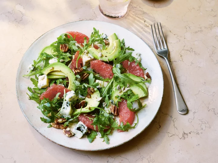 Simple summer salads: Roquefort, rocket and pink grapefruit