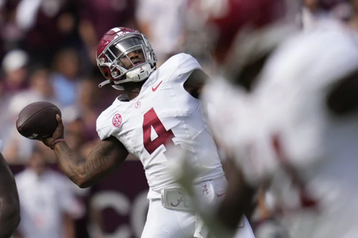 Jalen Milroe, Jermaine Burton lead No. 11 Alabama past Texas A&M 26-20 to take control of SEC West