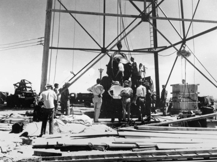 Visitors line up to tour New Mexico atomic bomb test site in what's likely to be record attendance