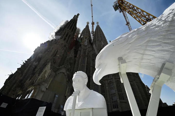 Sculptures on Sagrada Familia’s four towers completed more than 140 years after construction began