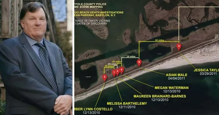 How far is Rex Heuermann's home from the Gilgo Beach murders sites? Crime scene map shows where bodies of victims were discovered