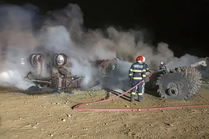 Gas explosion and fire at highway construction site in Romania kills 4 and injures 5