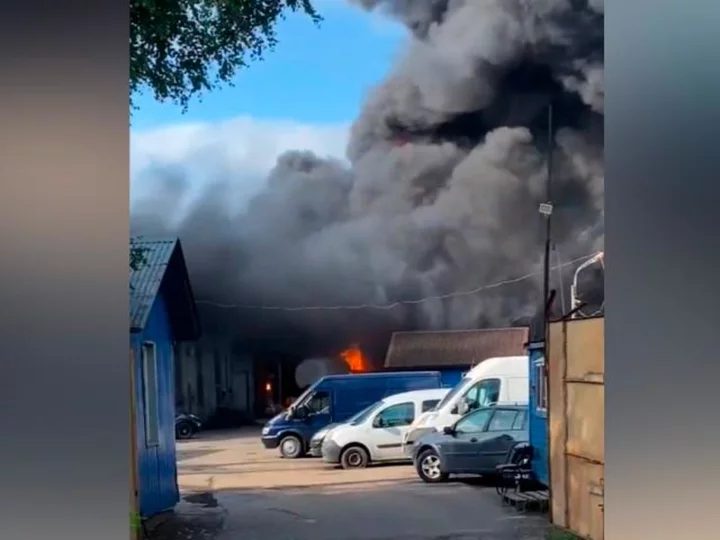 Fire consumes oil depot in St. Petersburg