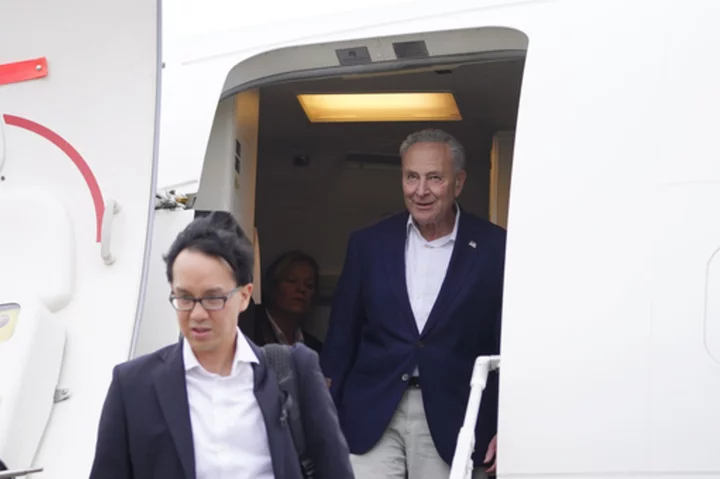 U.S. lawmakers led by Senate Majority Leader Schumer arrive in China on first such visit since 2019