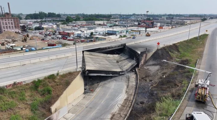 Philadelphia I-95 highway collapse may snarl morning commutes