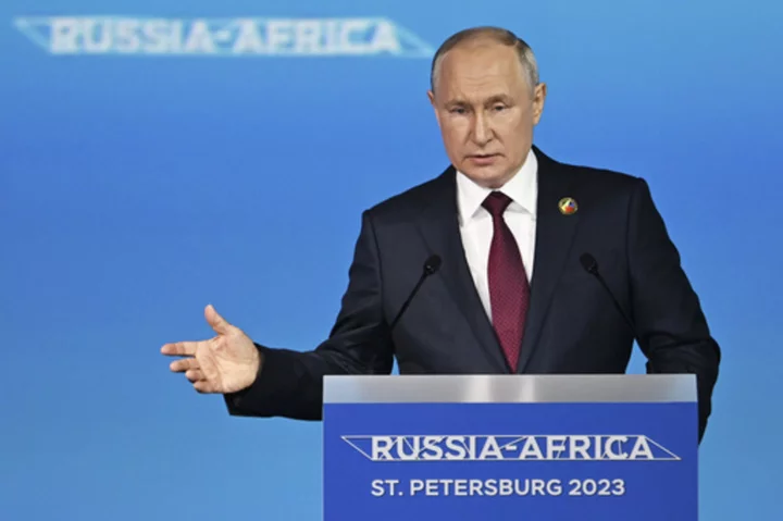 Putin promises African summit that Russia will make maximum efforts to avert a food crisis