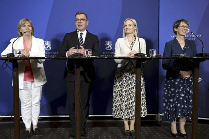 Finland's conservative party picks ministers for right-wing coalition government