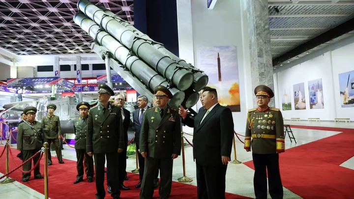 North Korea: Kim Jong Un shows off missiles to Russia defence chief Shoigu