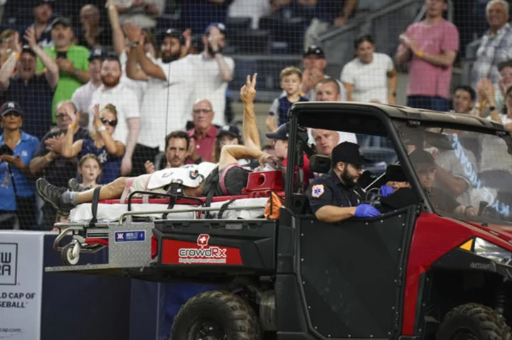 Cameraman injured at Yankee Stadium by wild throw has an orbital fracture