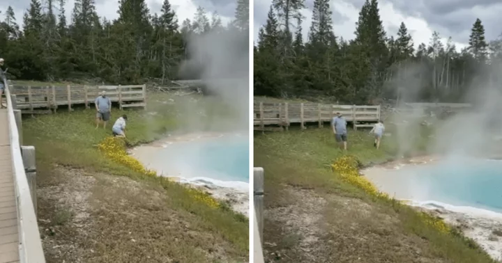 Video of tourist dipping fingers in Yellowstone hot spring goes viral, Internet calls for 'lifetime ban'