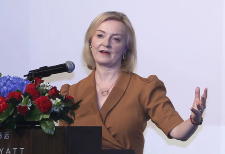 Former British Prime Minister Liz Truss warns of China threats during Taiwan visit