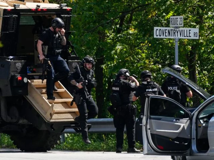 Manhunt for the escaped Pennsylvania killer draws hundreds of officers to small township where he's believed to be armed with a rifle