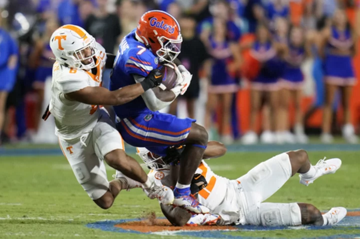 Florida upsets No. 11 Tennessee 29-16 for the Gators' 10th straight victory at home in the series