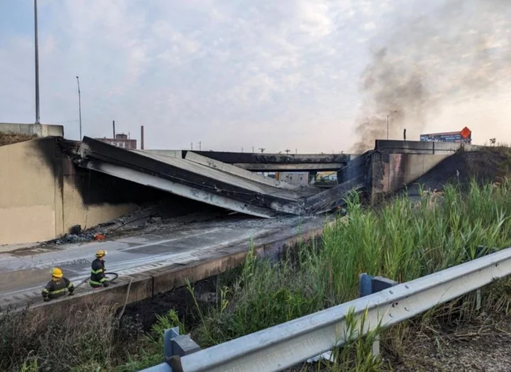 Philadelphia highway collapses after vehicle engulfed by fire