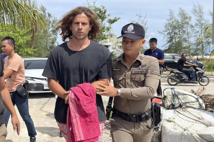 Son of Spanish actors is arrested in Thailand on suspicion of killing Colombian on a tourist island