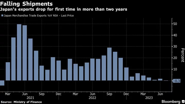 Japan’s Exports Shrink for First Time in More Than Two Years