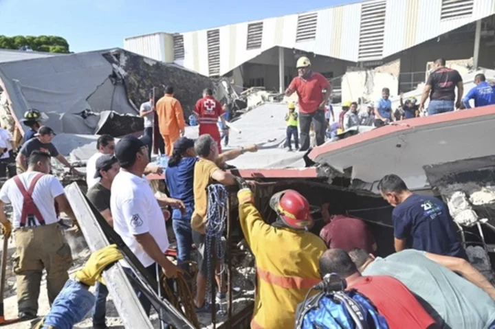 Roof of a church collapses during a Mass in northern Mexico, trapping about 30 people in the rubble