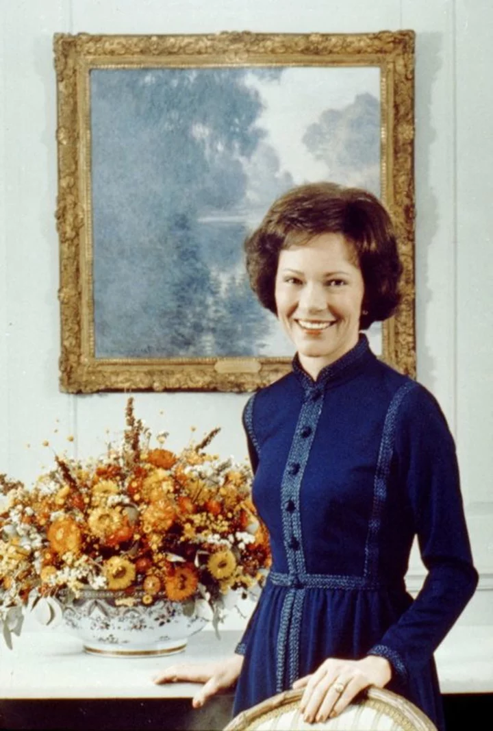 Former US first lady Rosalynn Carter lies in repose in Georgia