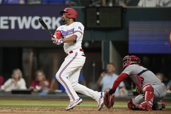 Semien runs hitting streak to 25 games with go-ahead double, Rangers beat Cardinals 6-4