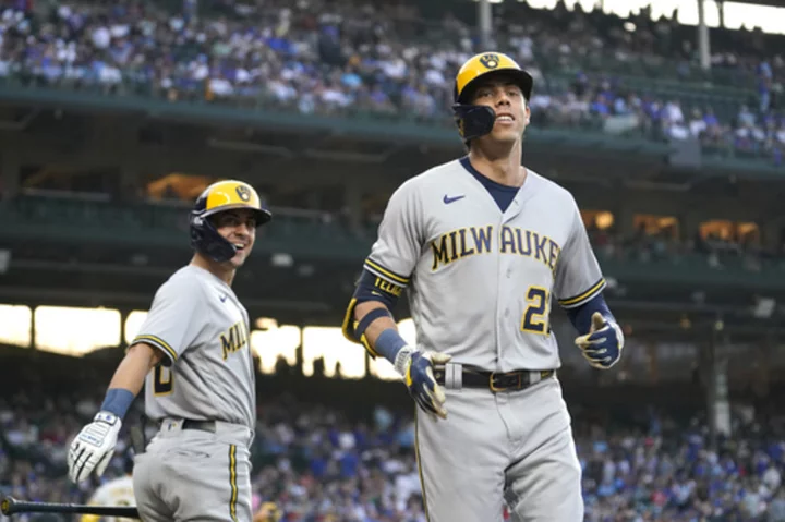 Christian Yelich hits leadoff homer as Milwaukee Brewers beat Chicago Cubs 6-2 for 9th straight win