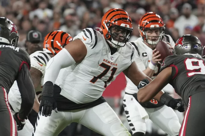 Bengals release veteran OT La'el Collins, who is still rehabbing from torn ACL in December.