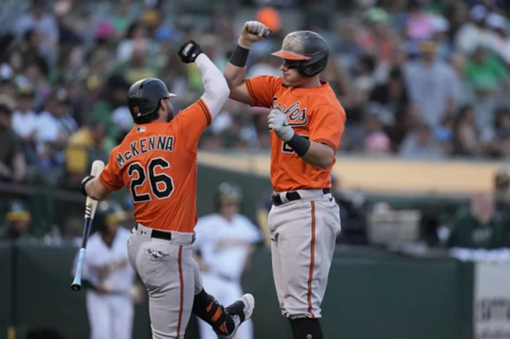 Ryan Mountcastle kicks off a 5-run 10th as Orioles beat A's 7-2