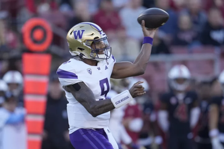 Penix throws 4 TD passes and No. 5 Washington beats Stanford 42-33