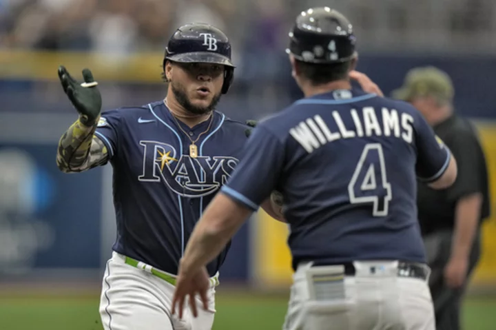 Major league-leading Rays hit 3 more homers, beat Brewers 8-4