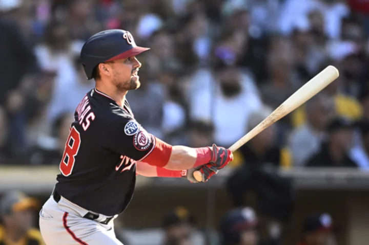 Candelario, Thomas homer in the Nationals' 2-0 victory over the Padres