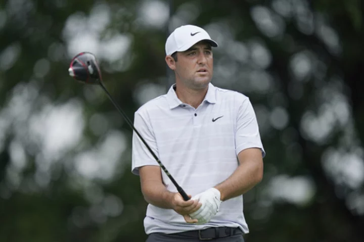 Scheffler, fellow Texan Palmer among 2nd-round leaders at Byron Nelson