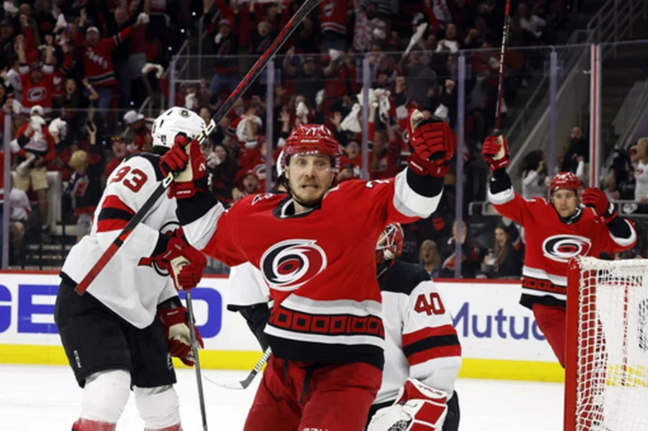 Hurricanes eliminate Devils on Jesper Fast's OT power-play goal