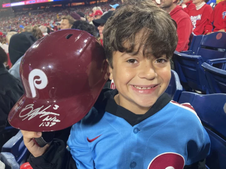 Bryce Harper flips out on umpire, flips Phillies helmet into stands and then retrieved by kid